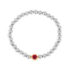 Birthstone Charm Bracelets - January - Siam - Bracelet