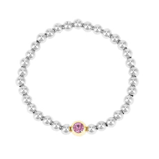 *Birthstone Charm Bracelets - June - Lt Amethyst - Bracelet