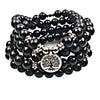 Black Agate Mala Beads - Necklaces