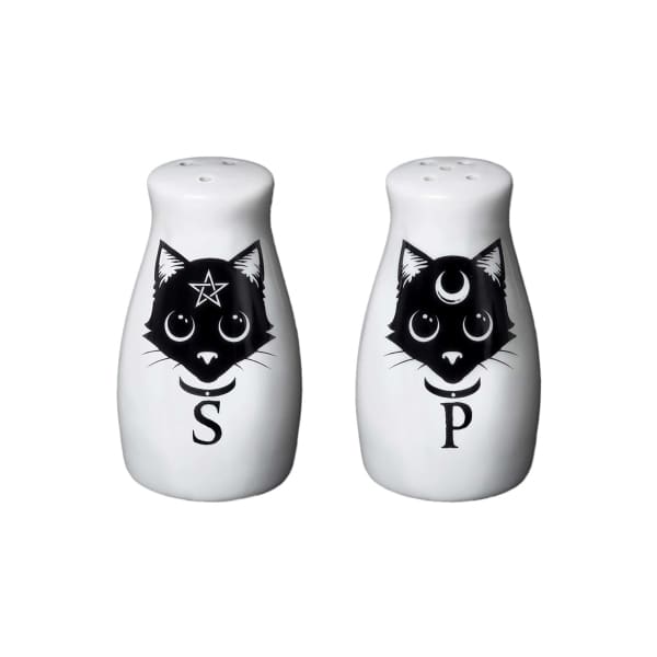 Black Cat Salt and Pepper Shakers - & Shaker