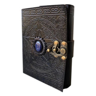 Authentic Leather Journal Embellished with Lapis