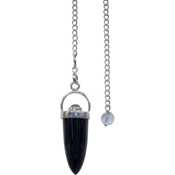 Black Tourmaline Pendulum w/Citrine