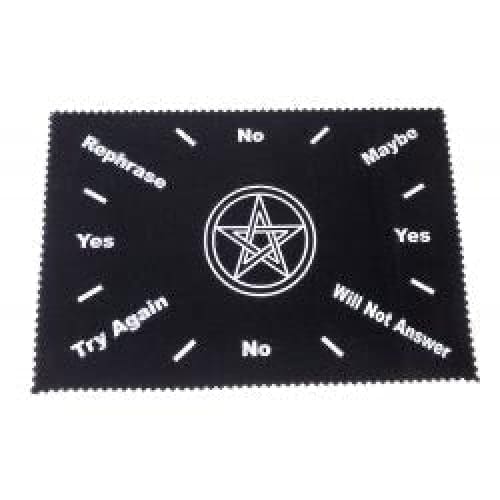 Black Velvet Pendulum Mat - Pentagram