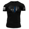 Blue Line Crest Mens T by Grunt Style - Shirts &amp; Tops