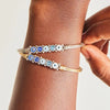 Blue Ombre Evil Eye Bangle Bracelet