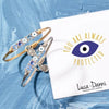 Blue Ombre Evil Eye Bangle Bracelet