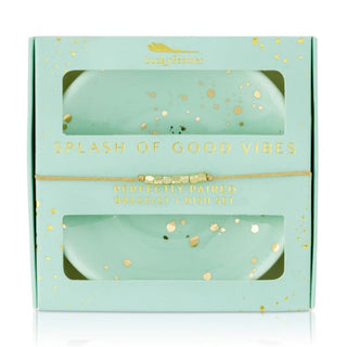 Bracelet + Dish Set by Lucky Feather - Splash of Good Vibes