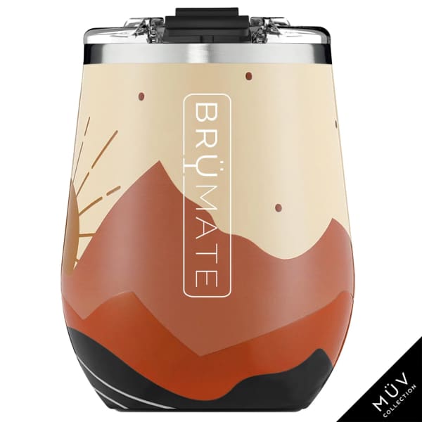 BruMate : Uncork'd XL 14oz Wine Tumbler | Glitter Rose Gold