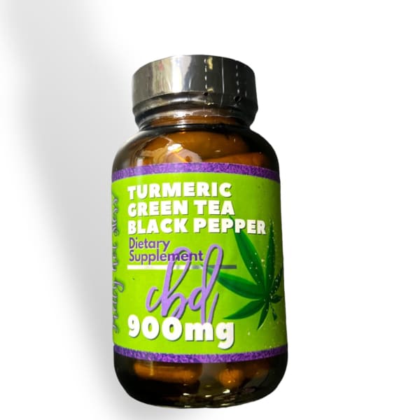 CBD Infused Turmeric | Green Tea | Black Pepper Capsules