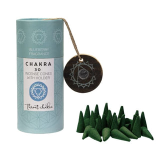 Chakra Incense Cones with Holder 💜 - Throat - Gifts