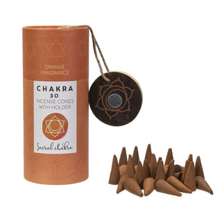 Chakra Incense Cones with Holder 💜 - Sakral - Gifts