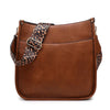 Chloe Crossbody with Guitar Strap by Jen and Co. - Brown -