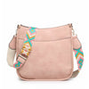 Chloe Crossbody with Guitar Strap by Jen and Co. - Pink -
