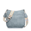 Chloe Crossbody with Guitar Strap by Jen and Co. - Blue -