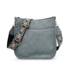 Chloe Crossbody with Guitar Strap by Jen and Co. - Teal -