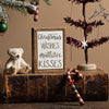 *Christmas Wishes Mistletoe Kisses Box Sign