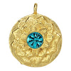Lotus Birthstone Swarovski Bangle Bracelet - Gold / March