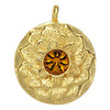 Lotus Birthstone Swarovski Bangle Bracelet - Gold / November