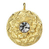 Lotus Birthstone Swarovski Bangle Bracelet - Gold / April