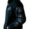 Black Patch Hoodie by Grunt Style - Mens Shirts