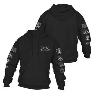 Black Patch Hoodie by Grunt Style - Mens Shirts
