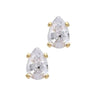 Gold Tear Drop Stud Earrings