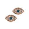 Gold Crystal Earrings by Laura Janelle - Evil Eye Stud