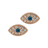 Gold Crystal Earrings by Laura Janelle - Evil Eye Stud