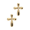 Gold Crystal Earrings by Laura Janelle - Round Cross Stud