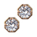 Gold & Clear Crystal Stud Earrings