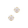 3mm Square Crystal Stud Earrings