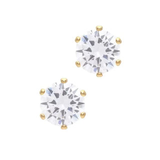 Gold Crystal Earrings by Laura Janelle - 6mm Stud