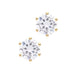 Gold 6mm Crystal Stud Earrings