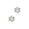 Gold Crystal Earrings by Laura Janelle - 4mm Round Stud