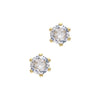 Gold Crystal Earrings by Laura Janelle - 4mm Round Stud