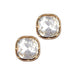 Gold Large Crystal Stud Earrings