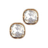 Gold Crystal Earrings by Laura Janelle - Large Stud