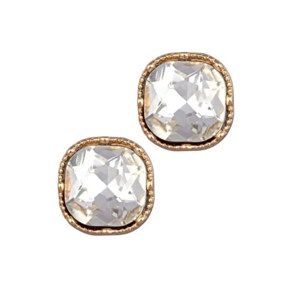 Gold Crystal Earrings by Laura Janelle