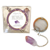 Crystal Gemstone Tea Ball Infuser - Rough Amethyst Done