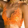 Diamond Crochet Lace Bralette - X Large / Bright Orange Done