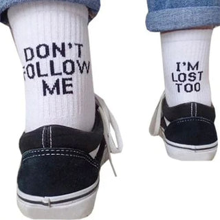Don’t Follow Me I’m Lost Too Socks - Done