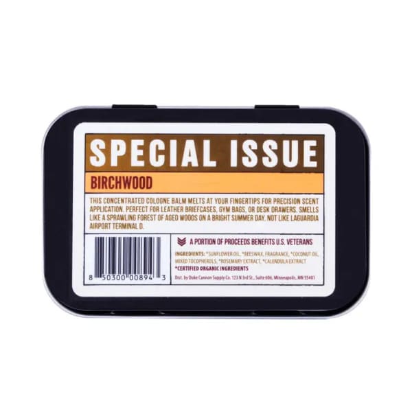 Duke Cannon Solid Cologne Birchwood Special Issue