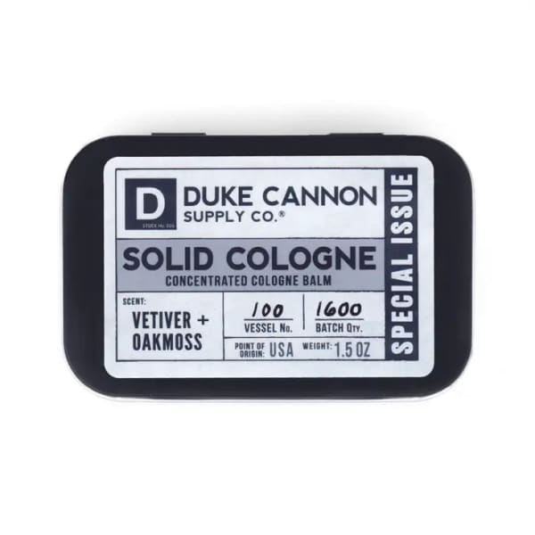 Duke Cannon Solid Cologne Vetiver and Oakmoss
