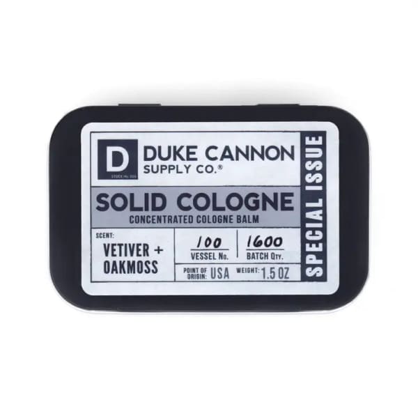 Duke Cannon Solid Cologne Vetiver and Oakmoss