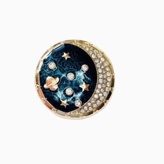 Enamel Pin Collection - Planet Moon and Stars Brooch - Done