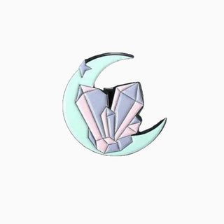 Enamel Pin Collection - Turquoise Crystal Moon - Done