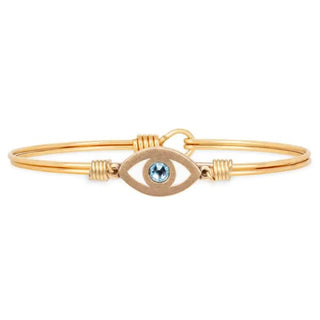 Evil Eye Bangle Bracelet - Gold