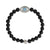 Evil Eye Stretch Bracelet with Black Onyx Beads