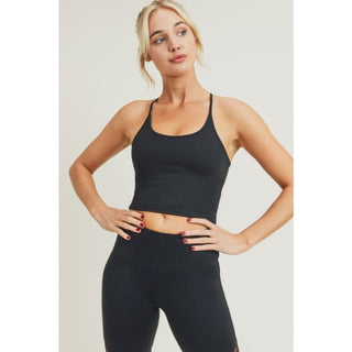 Floral Lace Accent Cami Crop Top by Mono B - Done