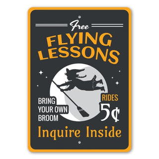 Free Flying Lessons Witch Sign - Done